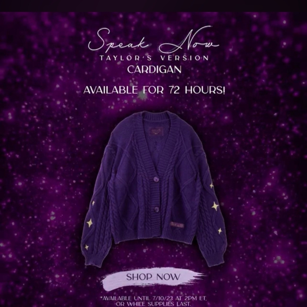 Taylor Swift Speak Now Cardigan